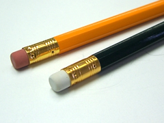 鉛筆 消しゴム付 型代無料 ペンの名入れはプレスコート